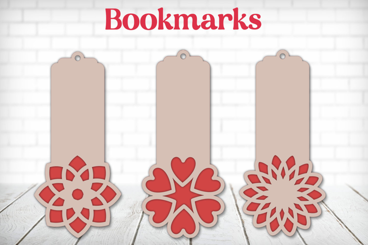 Flower mandala bookmark svg, Layered papercut
