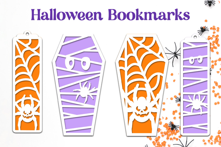 Halloween Bookmark svg, Layered halloween decoartion laser