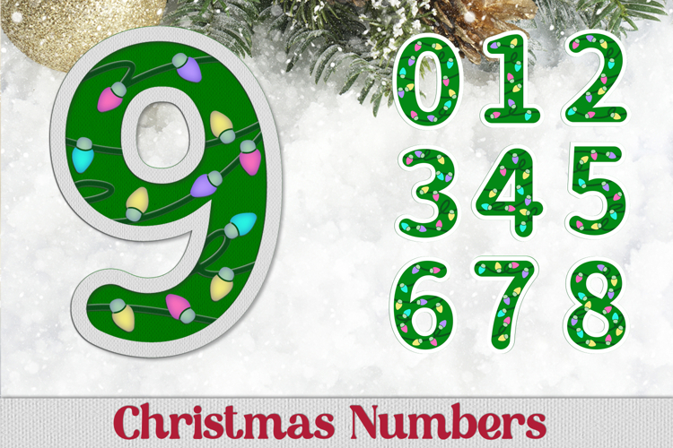 3d Christmas numbers svg, Laser cut layered Christmas