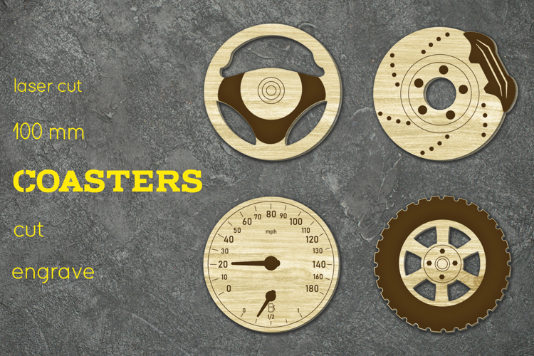Fathers day coaster svg, Creative gift for dad laser cut