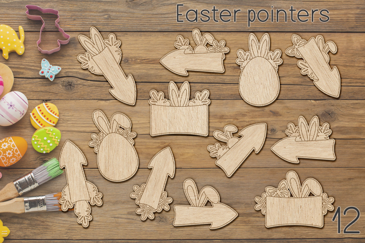 Easter egg hunt markers laser cut, Kids Easter game