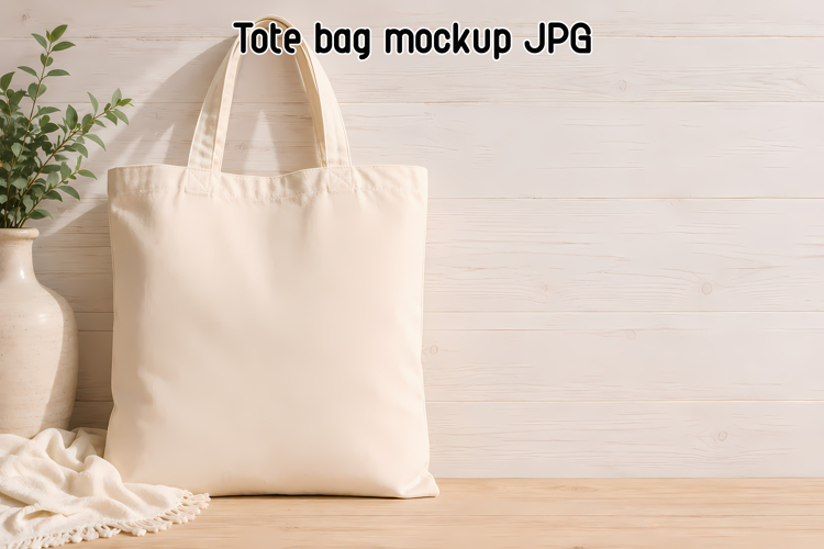 Feminine Tote Bag Mockup JPG | Blank Cotton Tote Bag