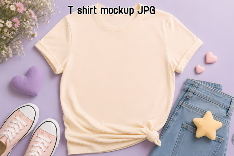 Pastel Halloween T-Shirt Mockup JPG