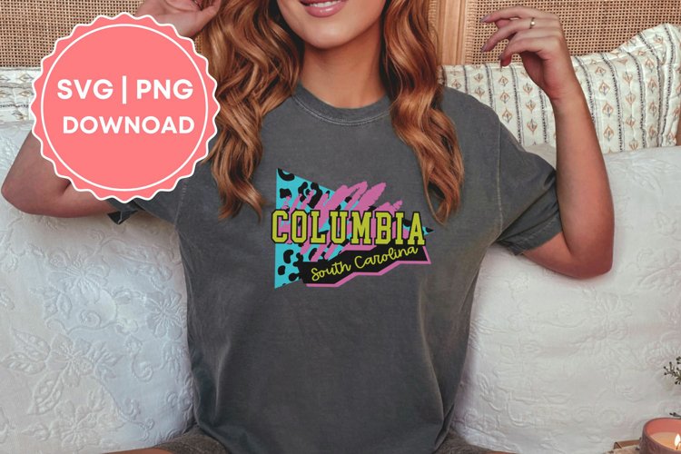 Columbia South Carolina Retro 90s svg png