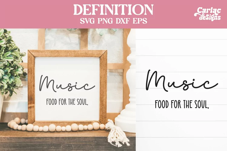Music Definition SVG Cut File and Sublimation
