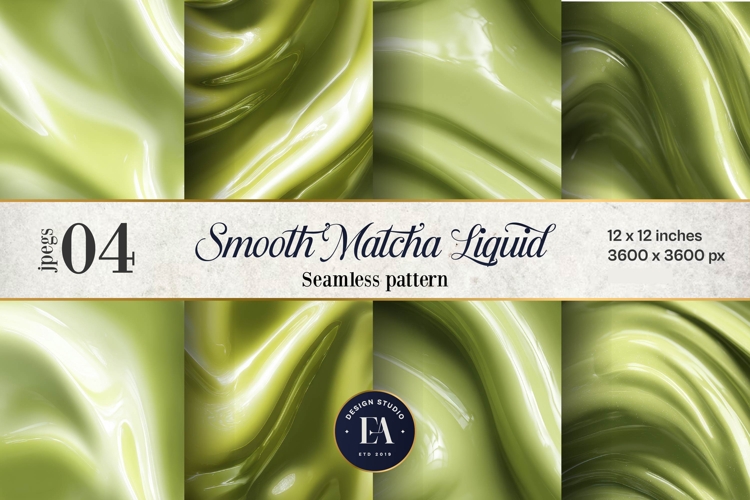 Matcha Liquid Marble, Green Abstract Swirl Digital Paper