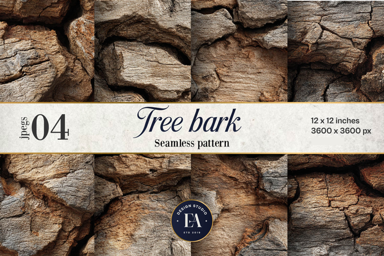 Tree Bark Digital Paper 4 JPEG