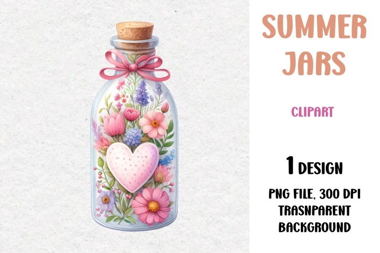 Summer Clipart, Bottles and Jars, PNG