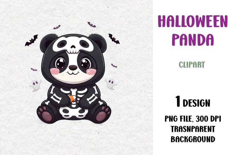 Halloween Panda, Cute Clipart