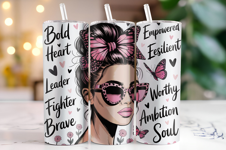 Bold Heart Tumbler Wrap | Sublimation | Tumblers