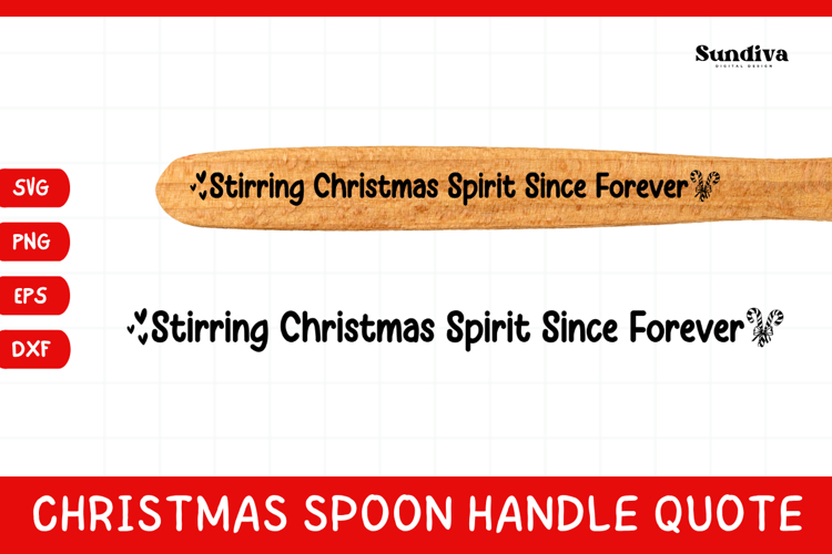 Christmas Wooden Spoon Handle Quotes SVG - Christmas Spirit