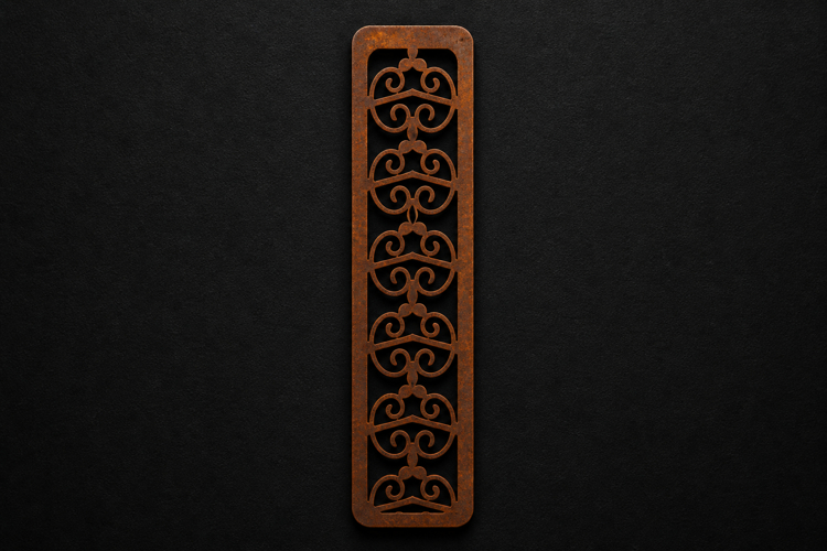 Elegant Rustic Wooden Geometric Bookmark Design