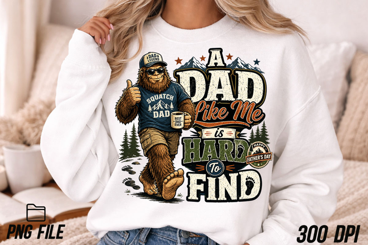 A Dad Like Me Bigfoot Father Day PNG