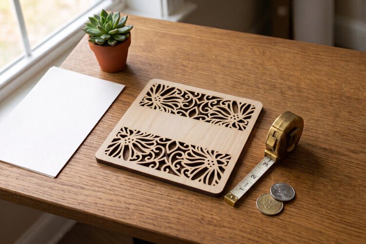 Personalized Coaster SVG | Laser Cut Split Drink Mat example image 1