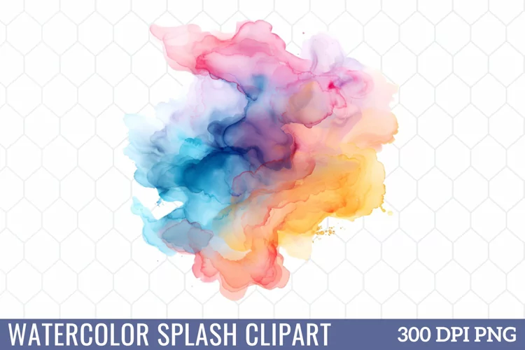 Watercolor Splashes Clipart