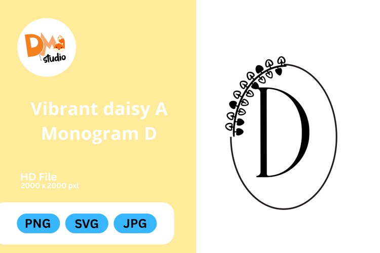 Daisy Monogram Svg Image 2