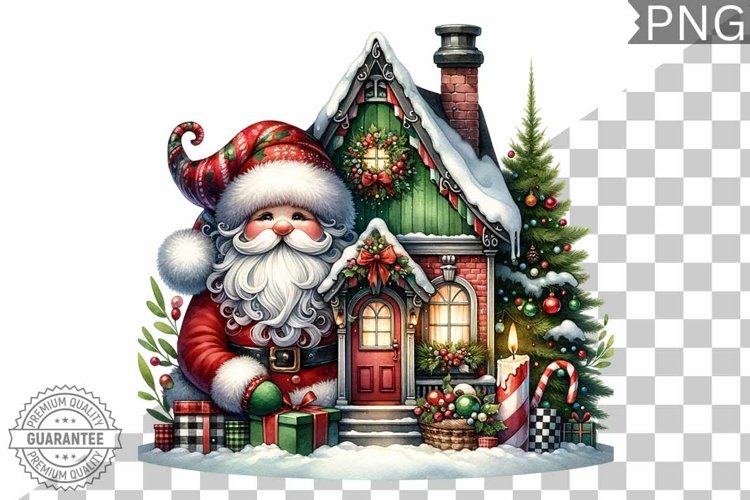 Christmas Santa Sublimation - Clipart PNG Design example image 1