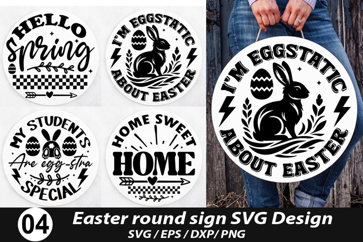 Easter Round Sign SVG Design - My students are egg stra spec