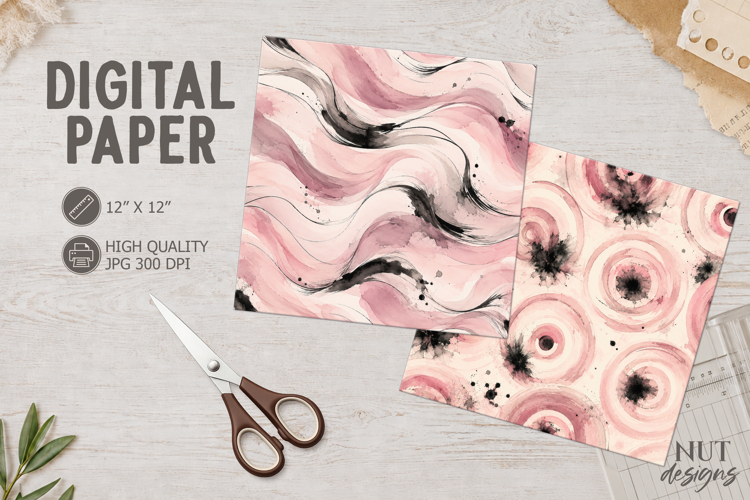 Blush Abstract Watercolor Pink Journal junk