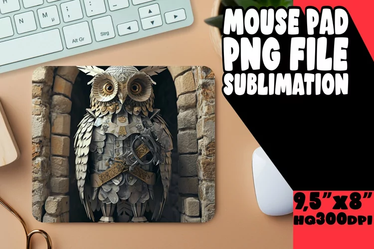 Mousepad with Owl Patterns
