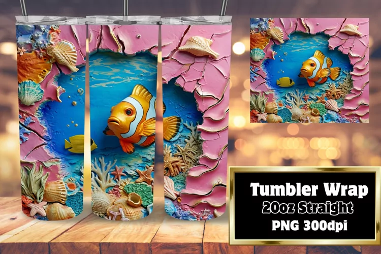 Captivating Ocean View Tumbler Wrap - Sublimation