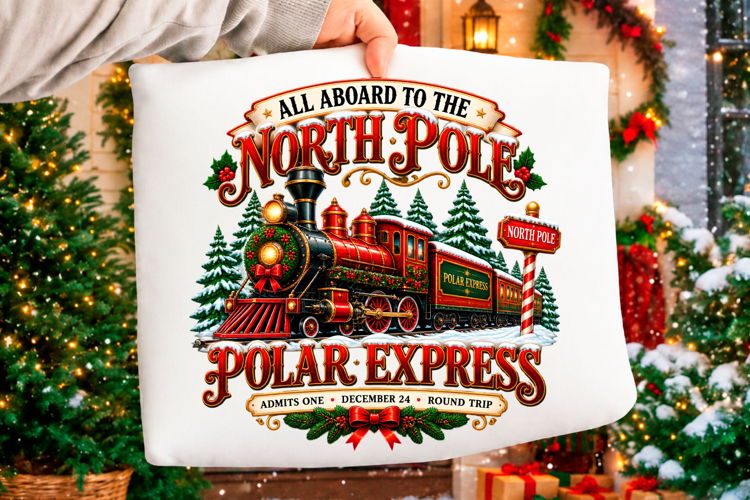 North pole polar express Christmas train design