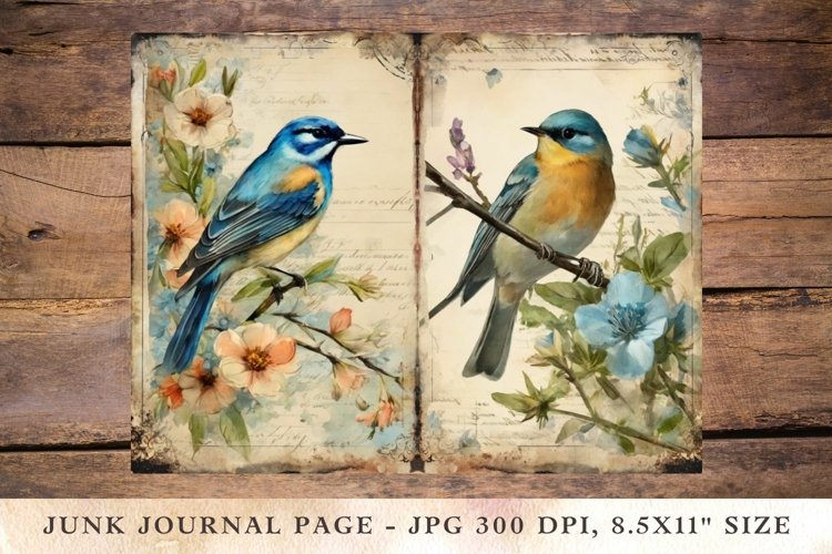 Printable Junk Journal Pages Bird 4