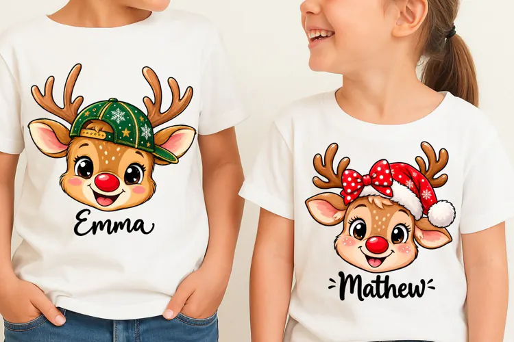 Personalized Kids Christmas PNG, Merry Christmas PNG