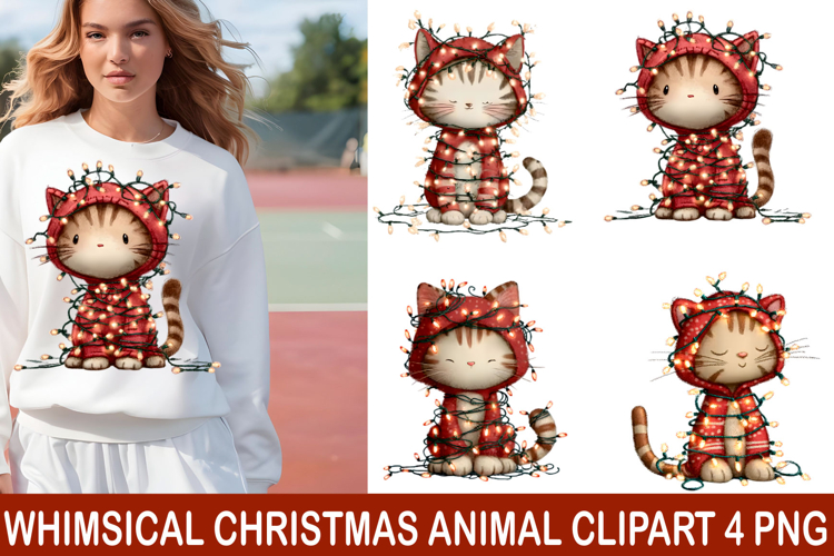 Whimsical Christmas Animal Clipart
