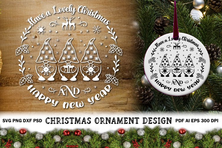 Round Christmas Ornament Svg Image 14