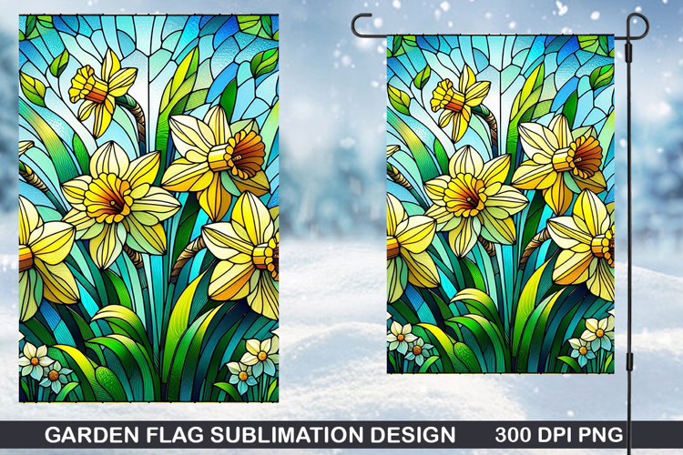 Flowers Garden Flag Sublimation| Spring Garden Flag PNG