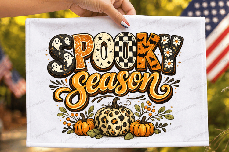 Spooky Season SVG PNG, Cute Halloween Pumpkin Typography
