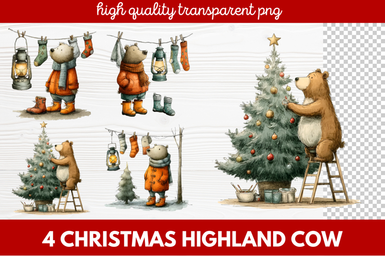 Christmas farm animal clipart Image 8