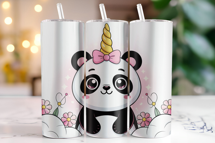 Unicorn Panda Tumbler Wrap | Sublimation | Tumblers