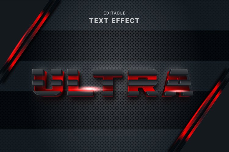 Editable Text Effect for Illustrator. Vector Graphic styles example image 1