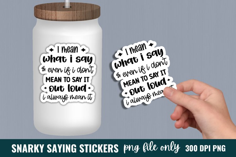 Sarcastic Quotes Sticker, Funny Sticker example image 1