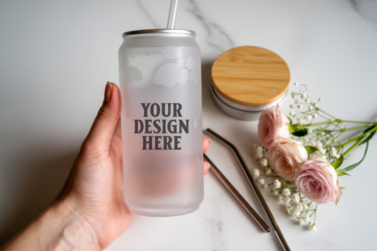 16oz Libbey Can Glass Mockup , libbey glass mockup, beer can