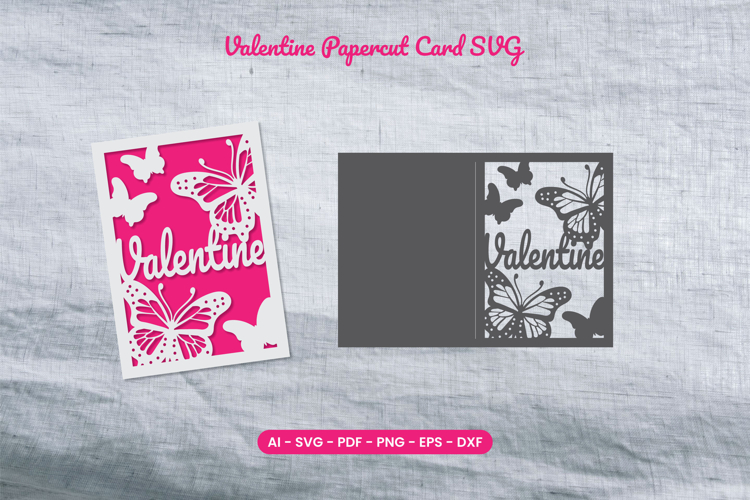 Valentine Papercut Card SVG