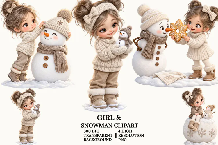 Christmas Winter Gnome Clipart, Ice Skating and Sledding PNG