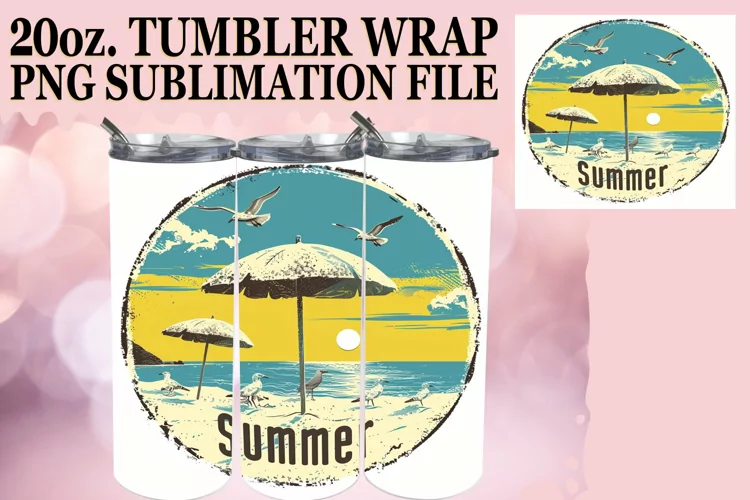 Vibrant Summer Sublimation,Tumbler Wrap 20oz