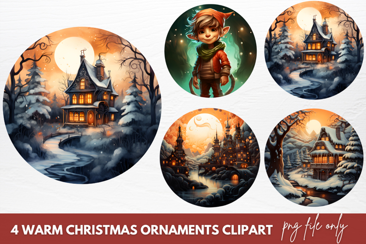 Christmas Ornaments Clipart Image 2