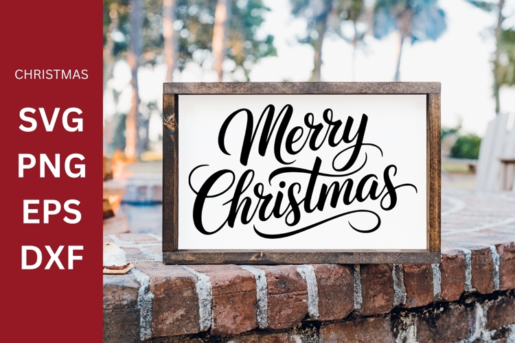 Merry Christmas Silhouette SVG, Silhouette Svg