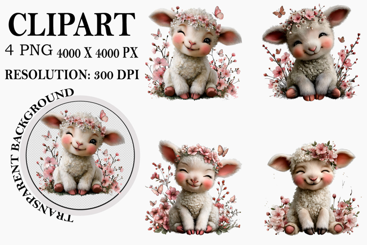 Whimsical Spring Animals Clipart Watercolor PNG