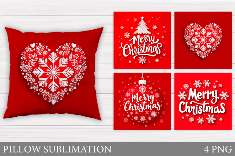 Merry Christmas Pillow Design. Christmas Sublimation