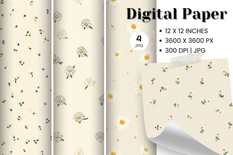 Flower Pattern Background Wallpaper Digital Paper_31