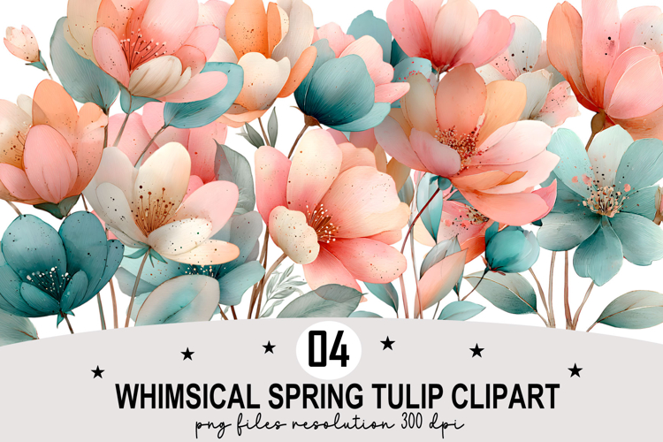 Pastel Watercolor Flower Png Image 5