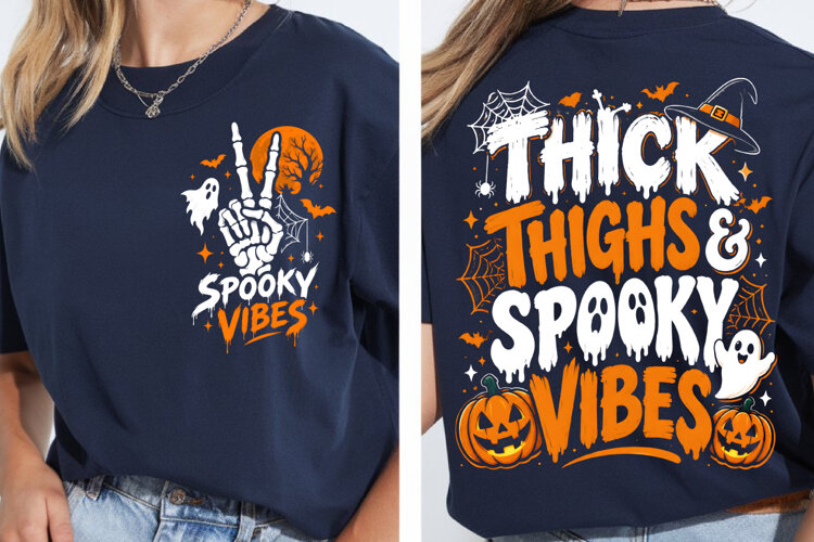 Spooky Vibes PNG, Spooky Season PNG, Trending Halloween PNG example image 1
