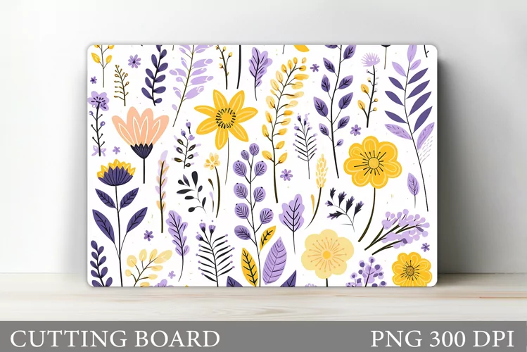 Flowers Cutting Board Design. Flowers Kitchen Cutting Board