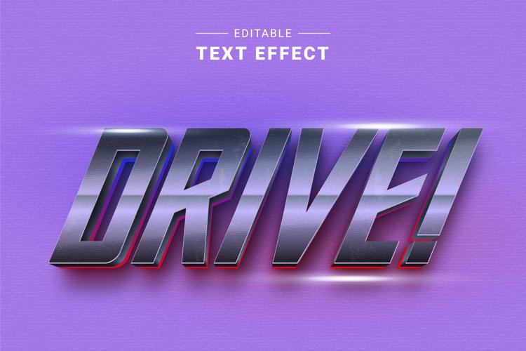Editable Text Effect for Illustrator. Vector Graphic styles example image 1