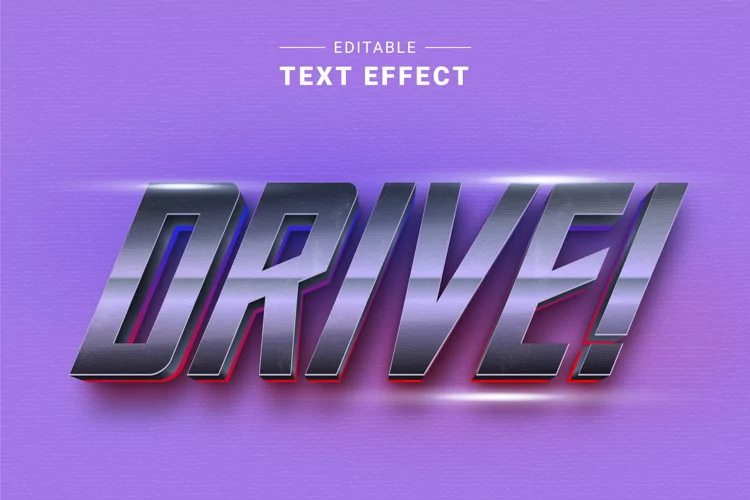 Editable Text Effect for Illustrator. Vector Graphic styles